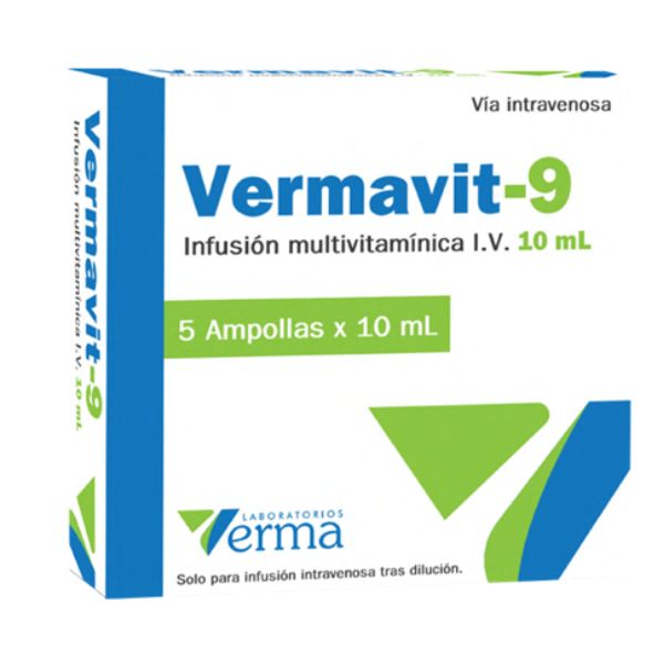 1 VERMAVIT - 9 INFUSIÓN MULTIVITAMINICA I.V. X 10 ML