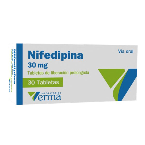 9 NIFEDIPINA TABLETAS DE LIBERACIÓN PROLONGADO 30 MG
